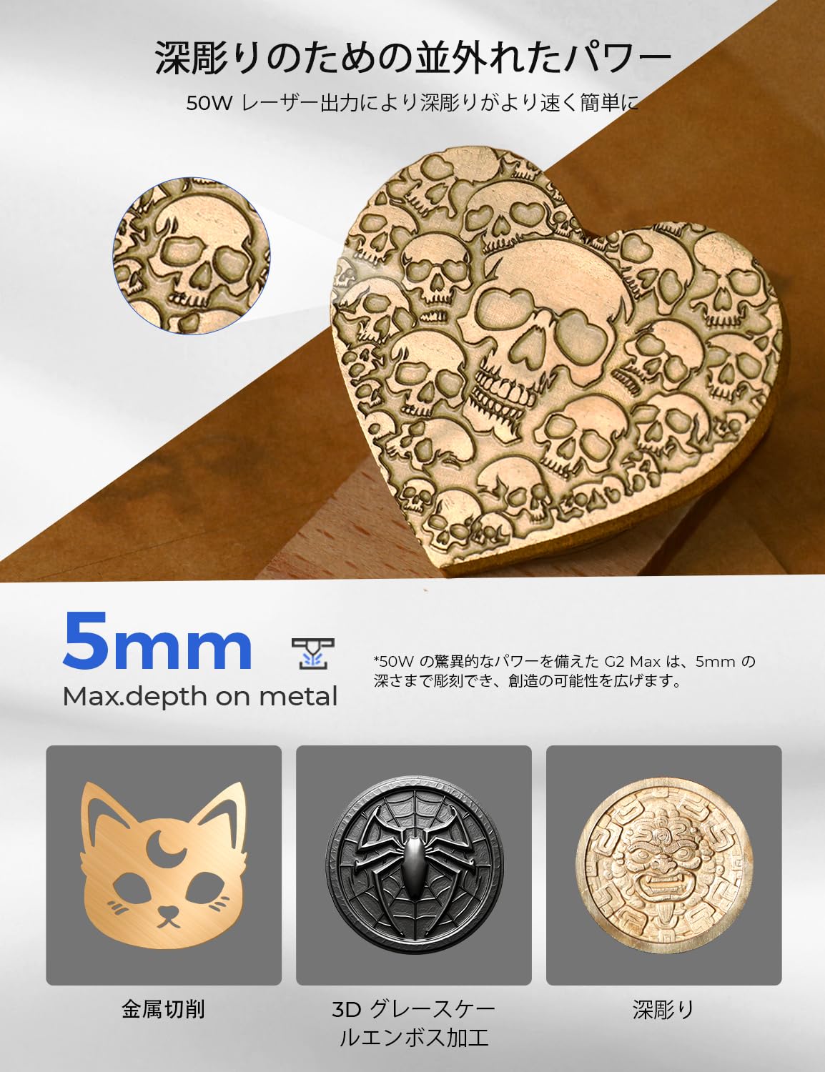 Amazon.co.jp: GWEIKE G2 Max 50W ファイバーレーザー彫刻機 15000mm/s